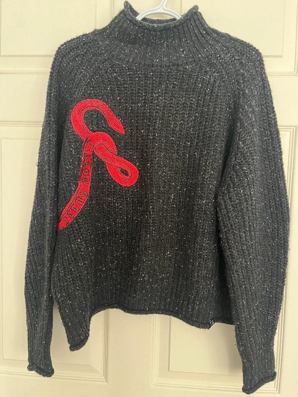 Taylor Swift Reputation Mockneck Cropped Sweater (Size XL)